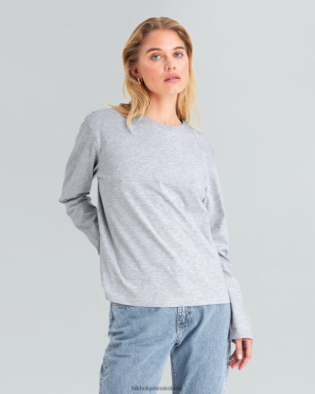 Bik Bok TL Basic Longsleeve Grey melange Clothing 82288173