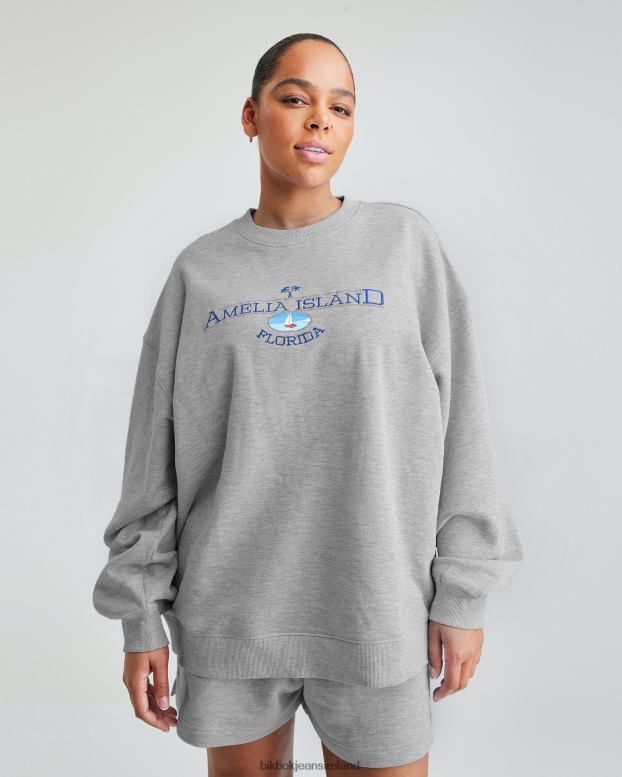 Bik Bok SH Oversized Crewneck Grey melange Clothing 82288117